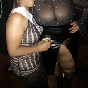 PU black faux leather skirt